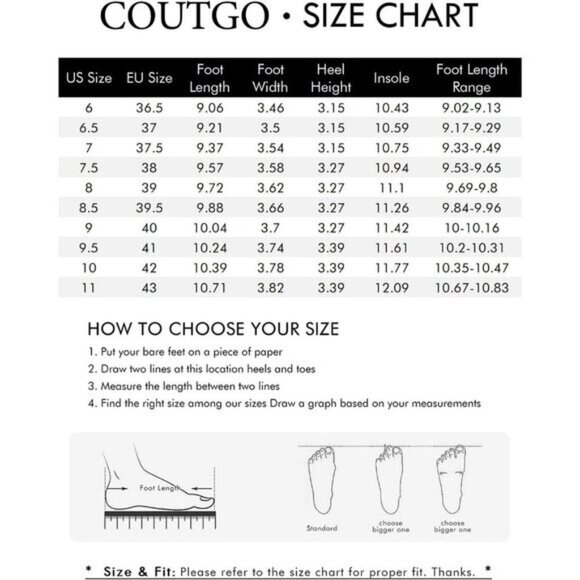 Coutgo Women's Stiletto Heels – Pointed Toe Bow Tie Ankle Strap Studded Pumps - Picture 6 of 6